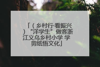 （乡村行·看振兴）“洋学生”做客浙江义乌乡村小学 学剪纸悟文化
