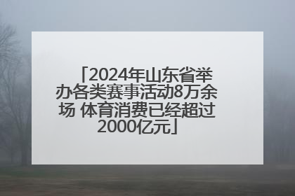 2024年山东省举办各类赛事活动8万余场 体育消费已经超过2000亿元