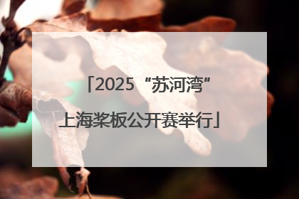 2025“苏河湾”上海桨板公开赛举行