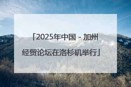 2025年中国－加州经贸论坛在洛杉矶举行
