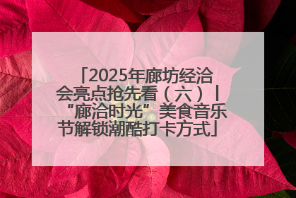 2025年廊坊经洽会亮点抢先看（六）丨“廊洽时光”美食音乐节解锁潮酷打卡方式
