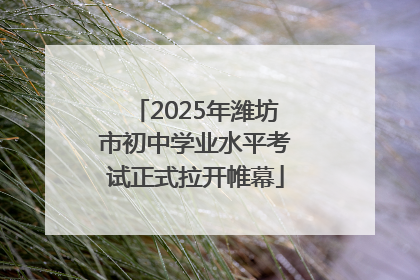 2025年潍坊市初中学业水平考试正式拉开帷幕