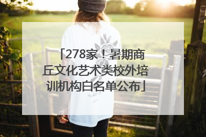 278家！暑期商丘文化艺术类校外培训机构白名单公布