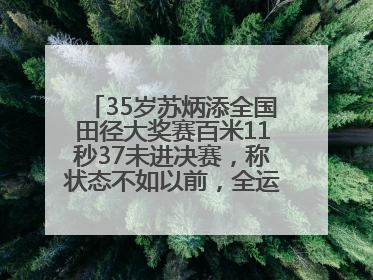 35岁苏炳添全国田径大奖赛百米11秒37未进决赛，称状态不如以前，全运会争取上替补