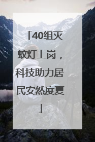 40组灭蚊灯上岗，科技助力居民安然度夏